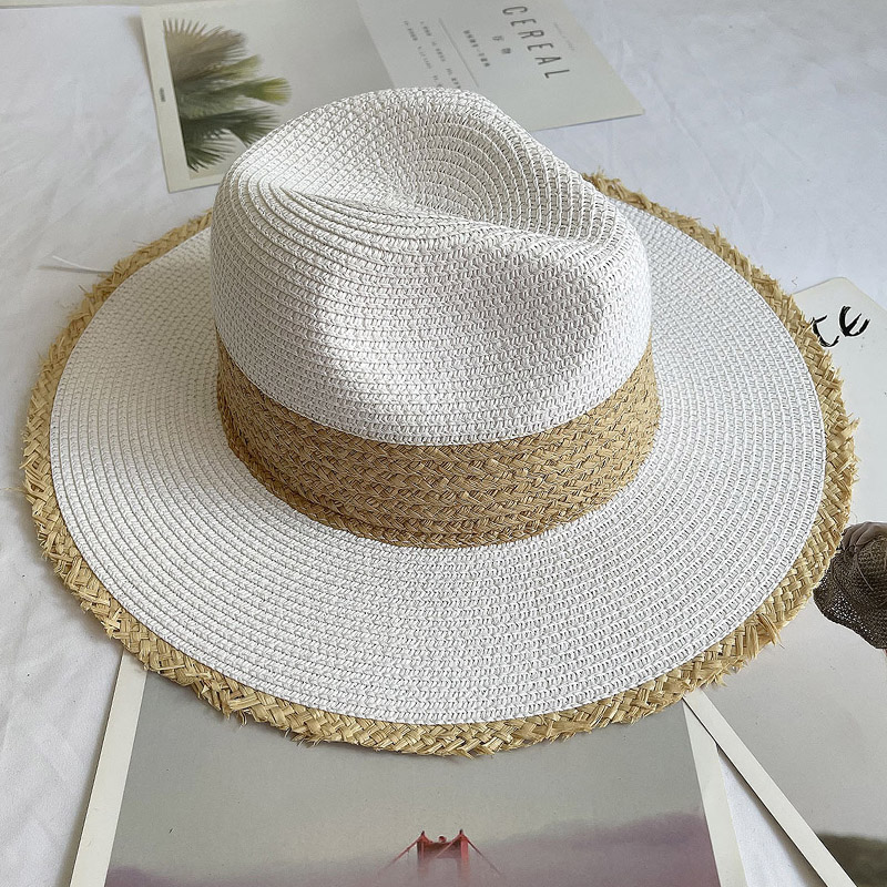 Fringed Brim Panama Hat Wide B - Bucket Hat Straw review and price