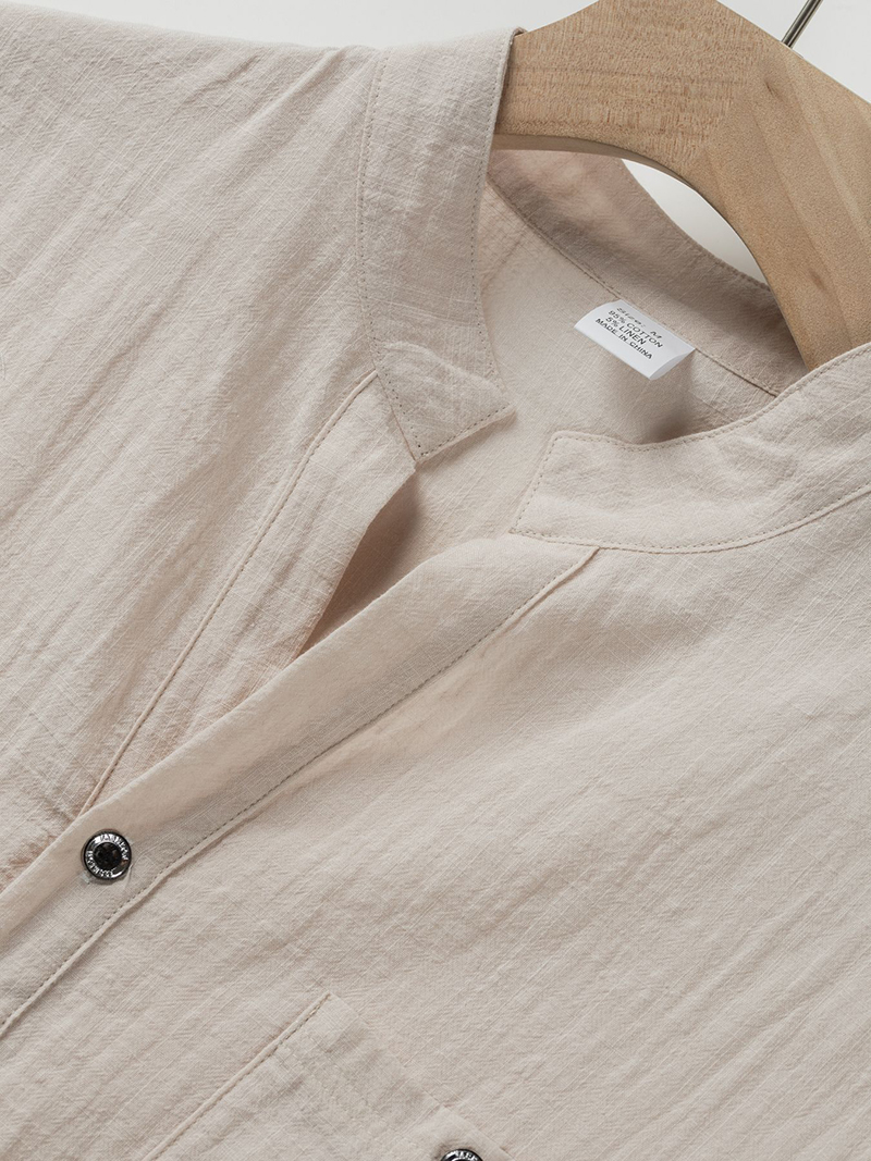 Men's Cotton Linen Henley Shir - Linen Shirt Breathable review and price