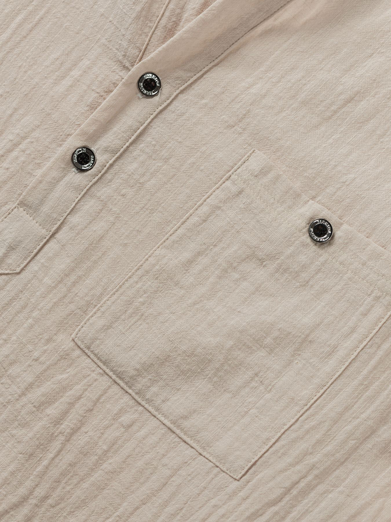 Men's Cotton Linen Henley Shir - Linen Shirt Breathable review and price