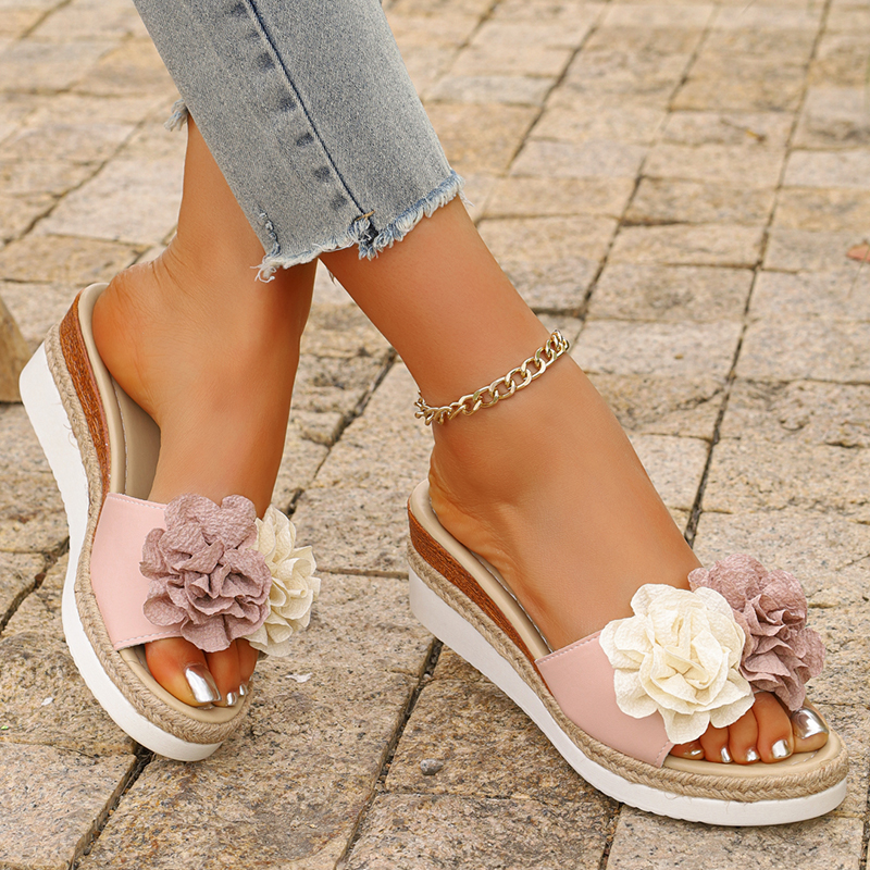Women's Pink Flower Decor Plat - Espadrille Slip On review and price