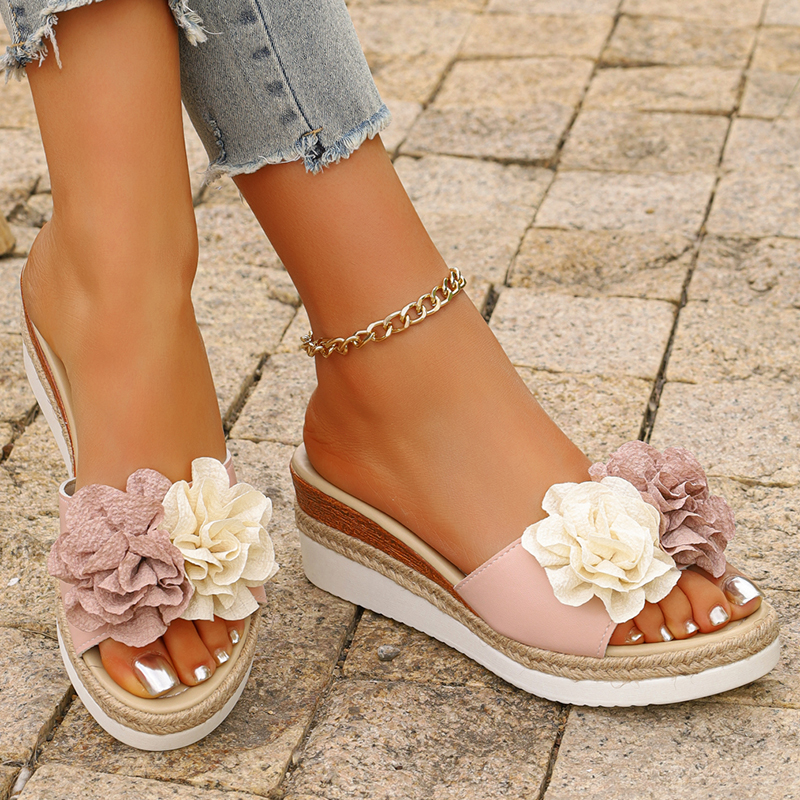 Women's Pink Flower Decor Plat - Espadrille Slip On review and price