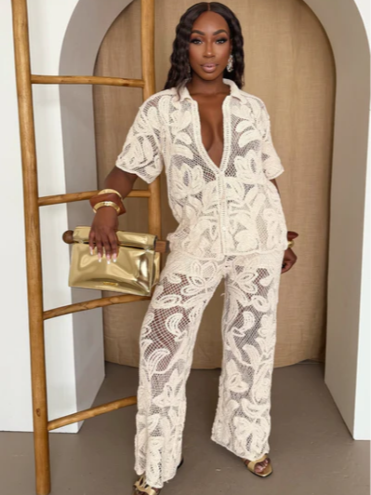 Women's Stylish 2 Piece Set Cr - Resort Shirt Floral review and price