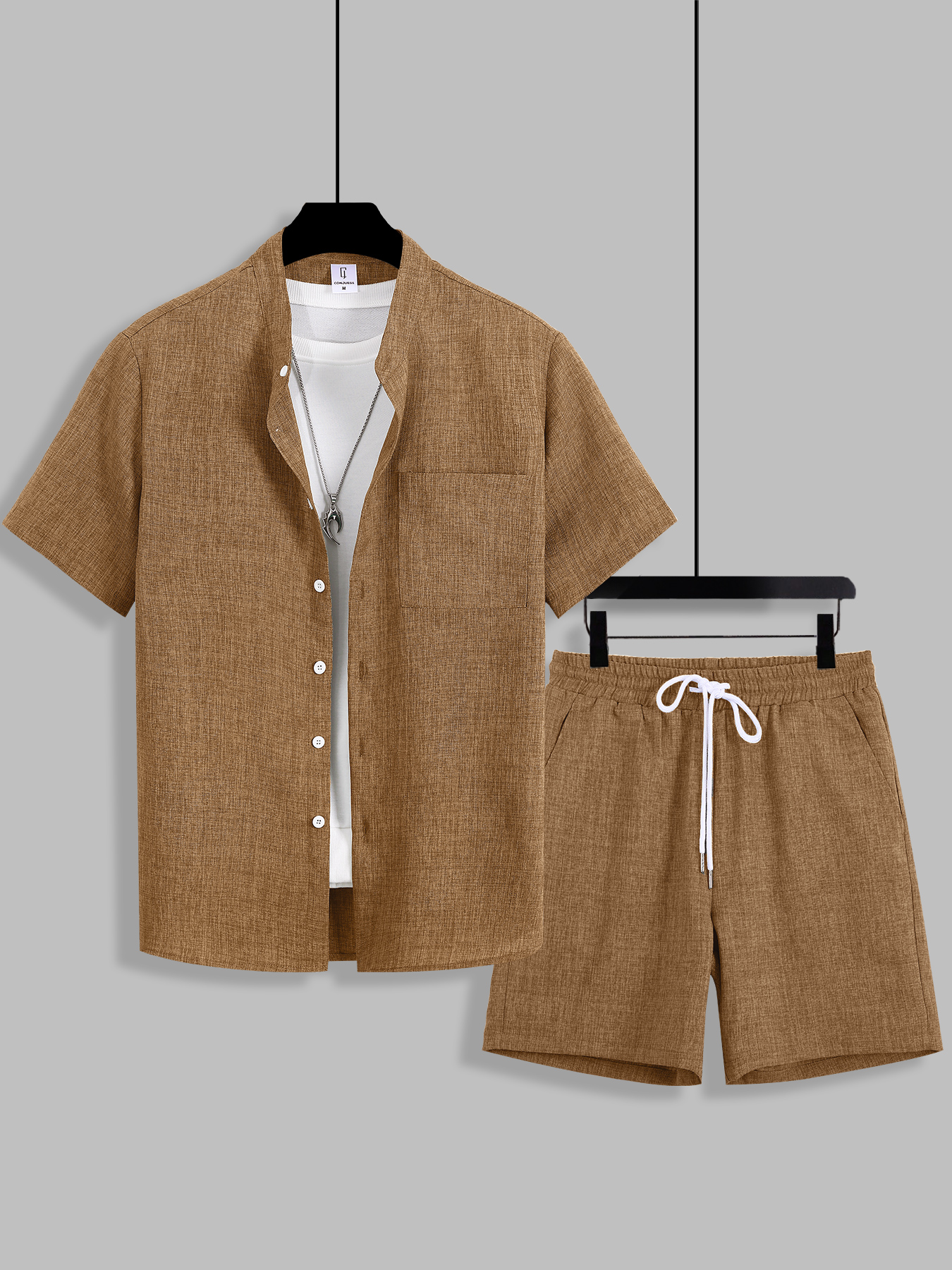 Summer Men's Cotton Linen Text - Linen Shirt Breathable review and price