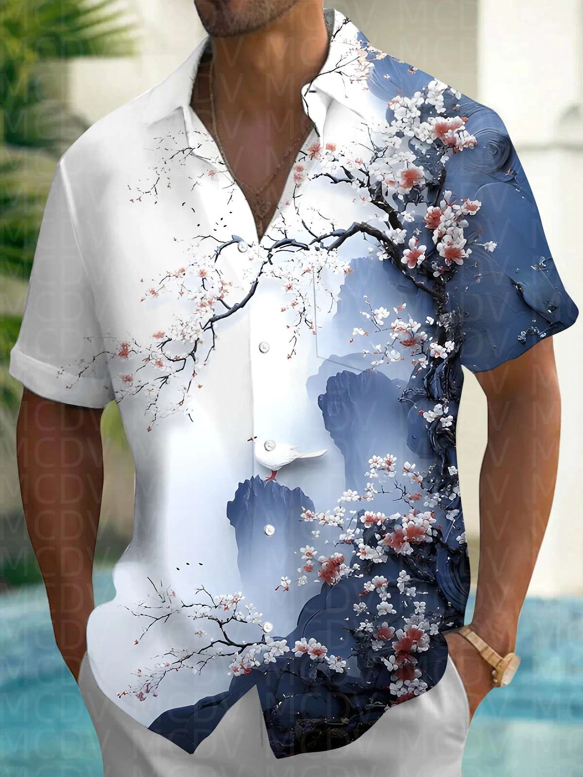 Sun Pattern Style Men's Hawaii - Shirt Camp Collar review and price