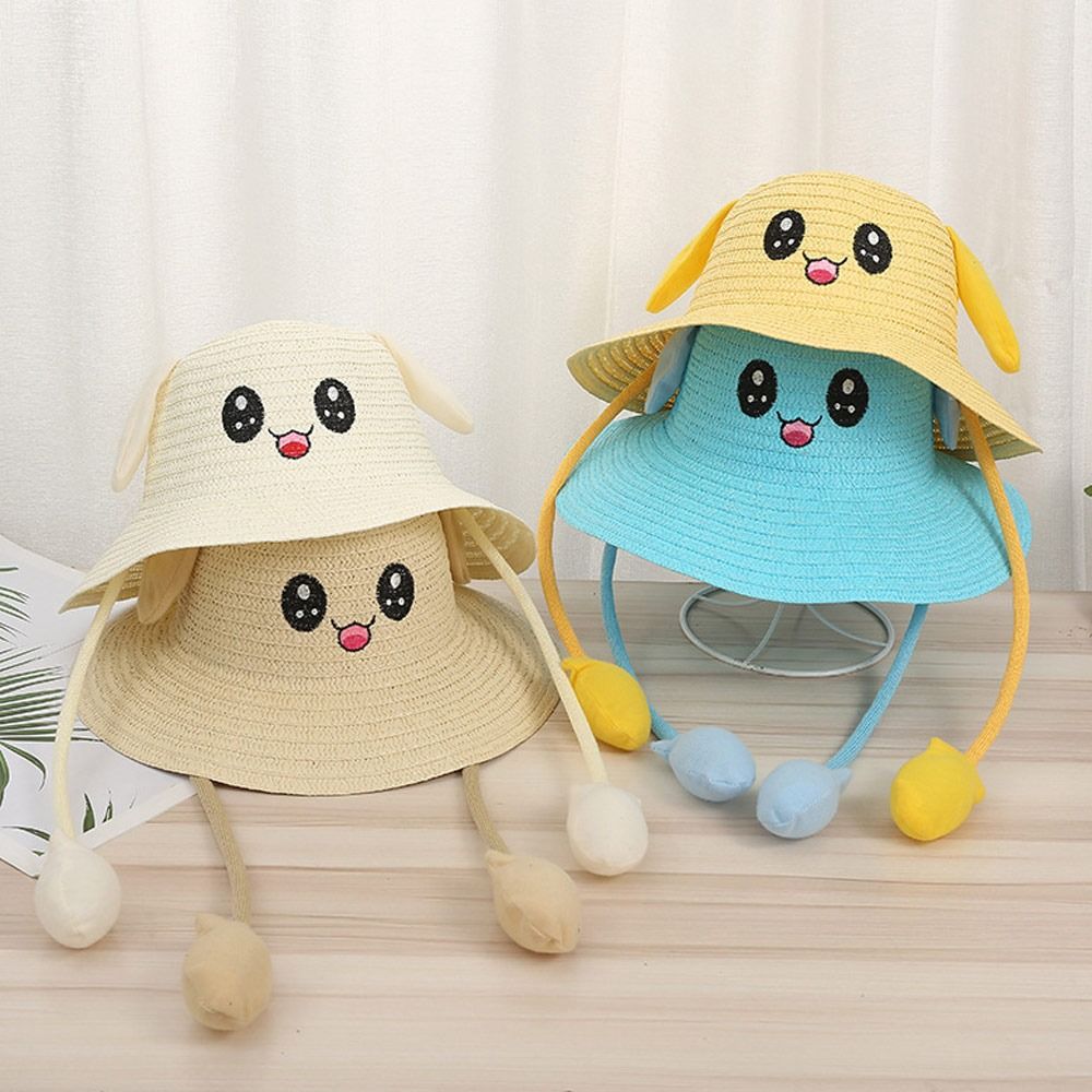 Summer Bucket Cap Moving Ears  - Bucket Hat Straw review and price