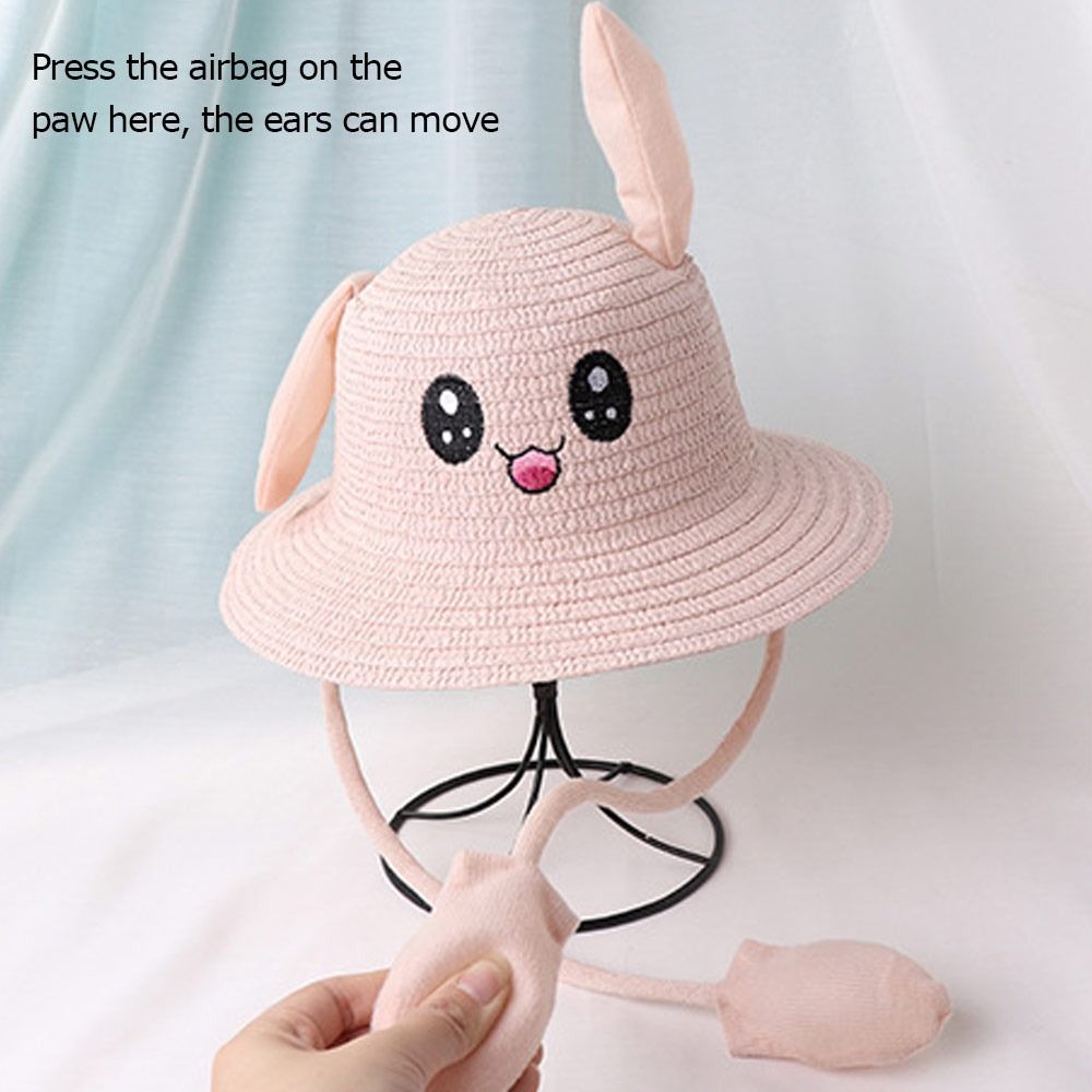 Summer Bucket Cap Moving Ears  - Bucket Hat Straw review and price