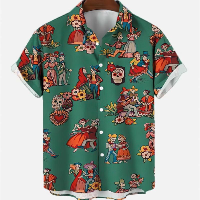 Summer Men's Fashion Casual So - Resort Shirt Floral review and price