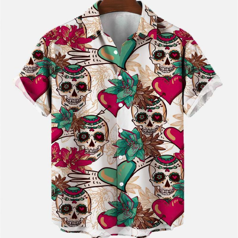 Summer Men's Fashion Casual So - Resort Shirt Floral review and price