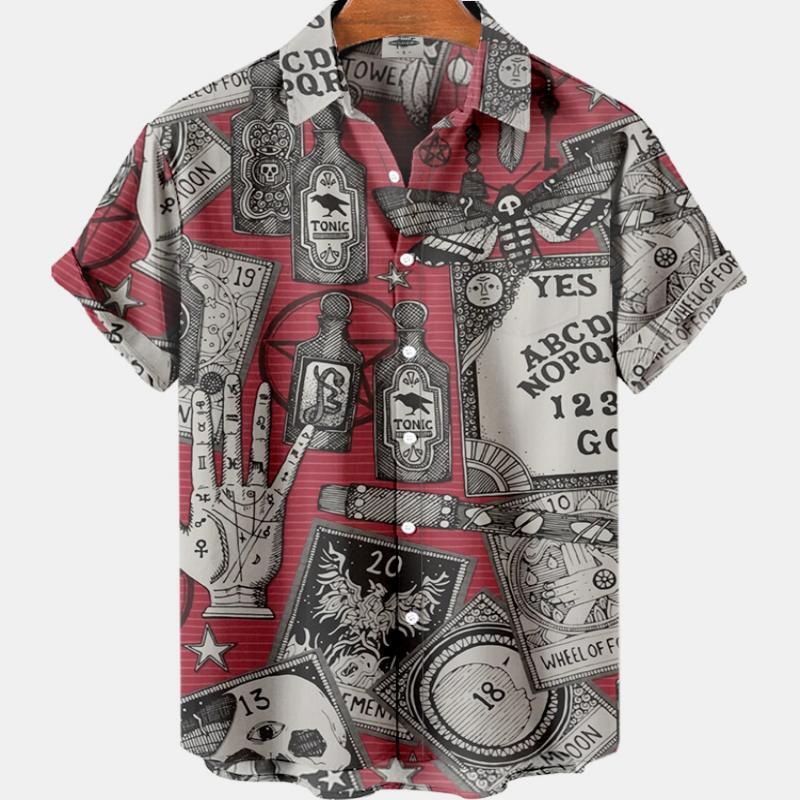 Summer Men's Fashion Casual So - Resort Shirt Floral review and price