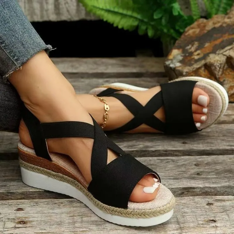 Women's Platform Wedge Sandals - Espadrille Slip On review and price