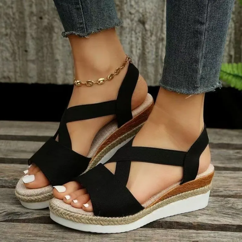 Women's Platform Wedge Sandals - Espadrille Slip On review and price