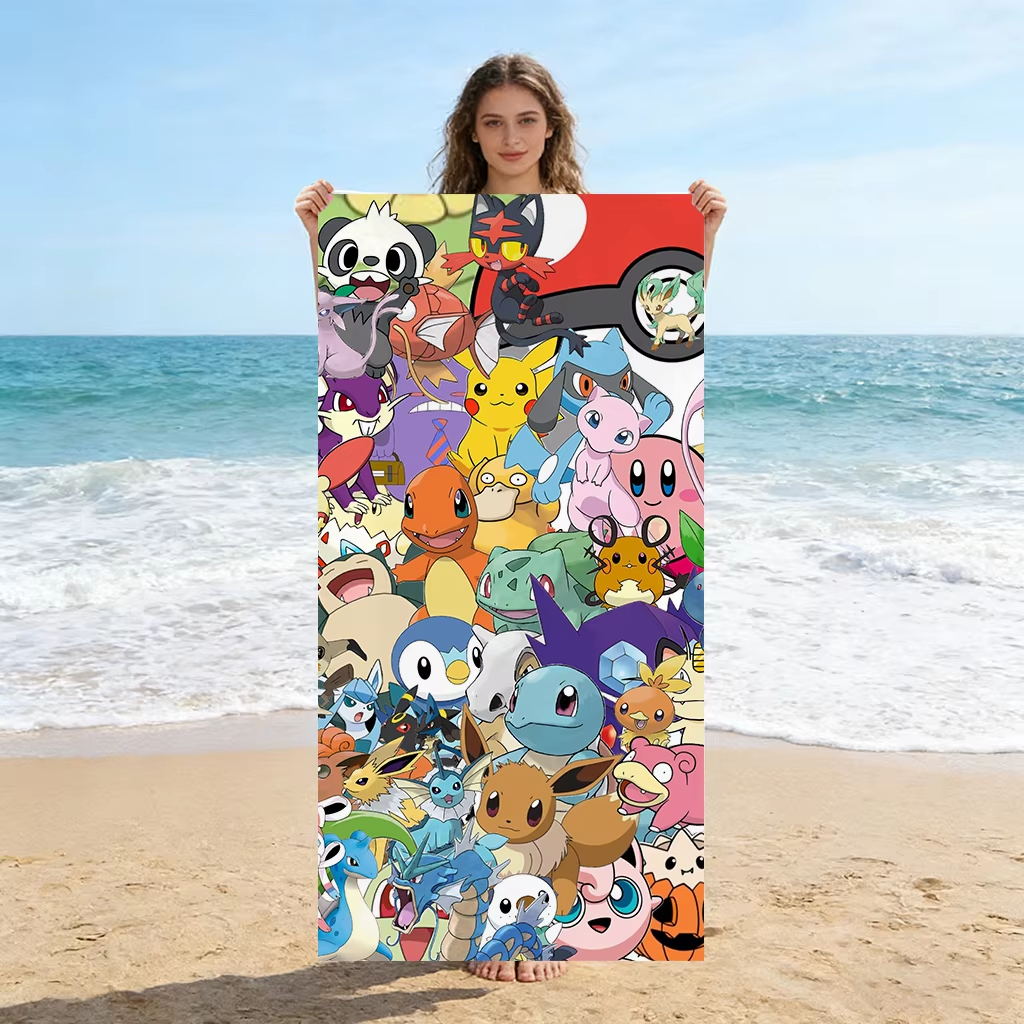 1pc Extra Large Pokemon Microf - Beach Towel Large review and price