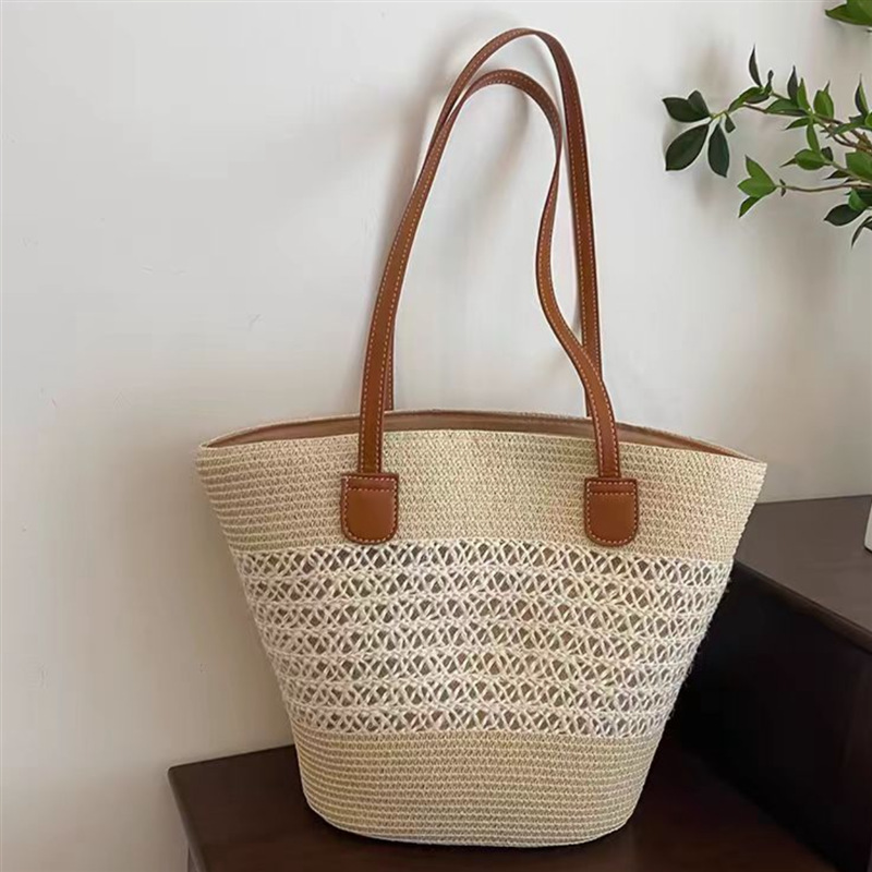 Large Capacity Straw Woven Bag - Bucket Hat Straw review and price