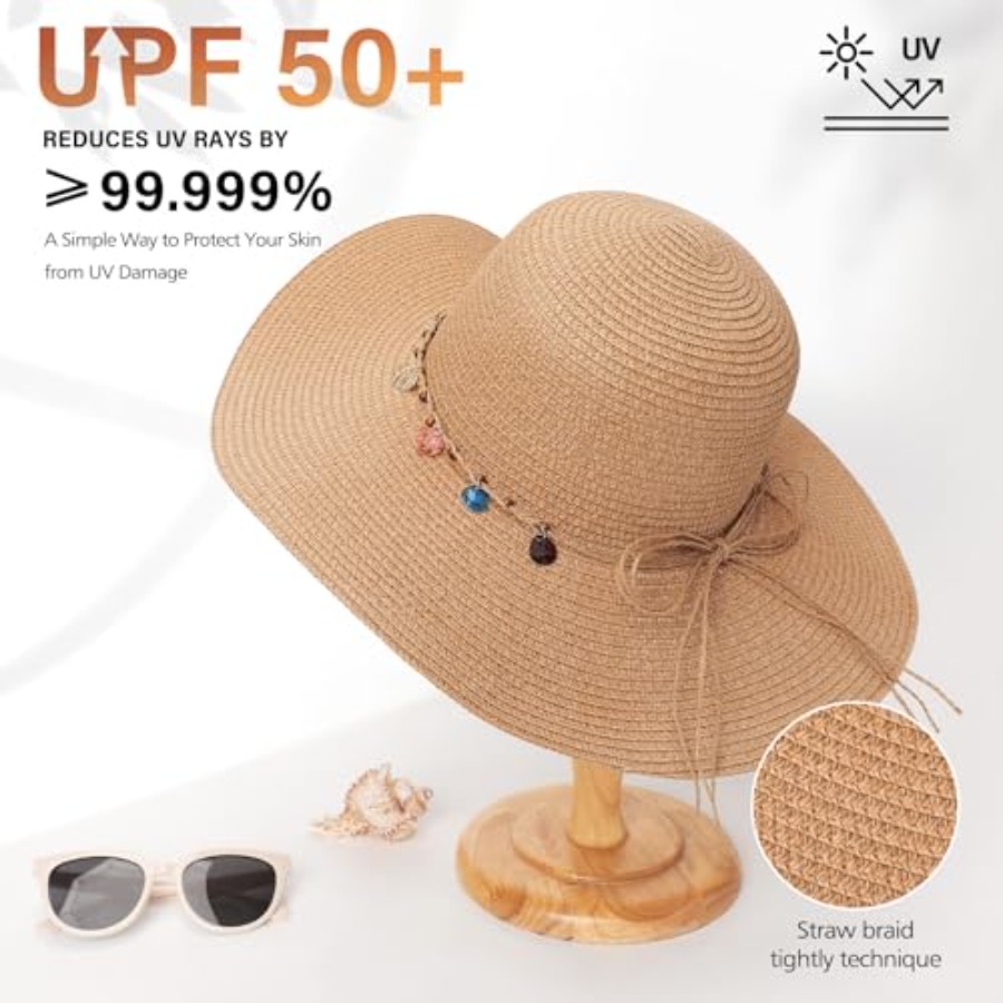 Trifabricy Beach Sun Straw Hat - Packable Hat Nylon review and price