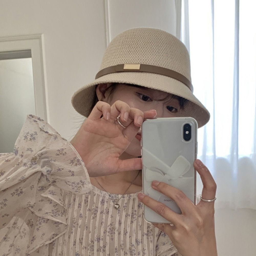 Korean PU Leather Belt Women S - Bucket Hat Straw review and price