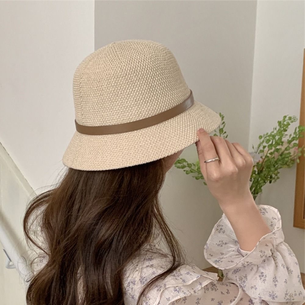 Korean PU Leather Belt Women S - Bucket Hat Straw review and price