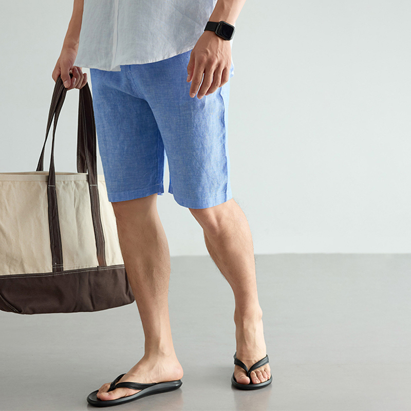 Men's Linen Cotton Shorts Summ - Short Linen Drawstring review and price