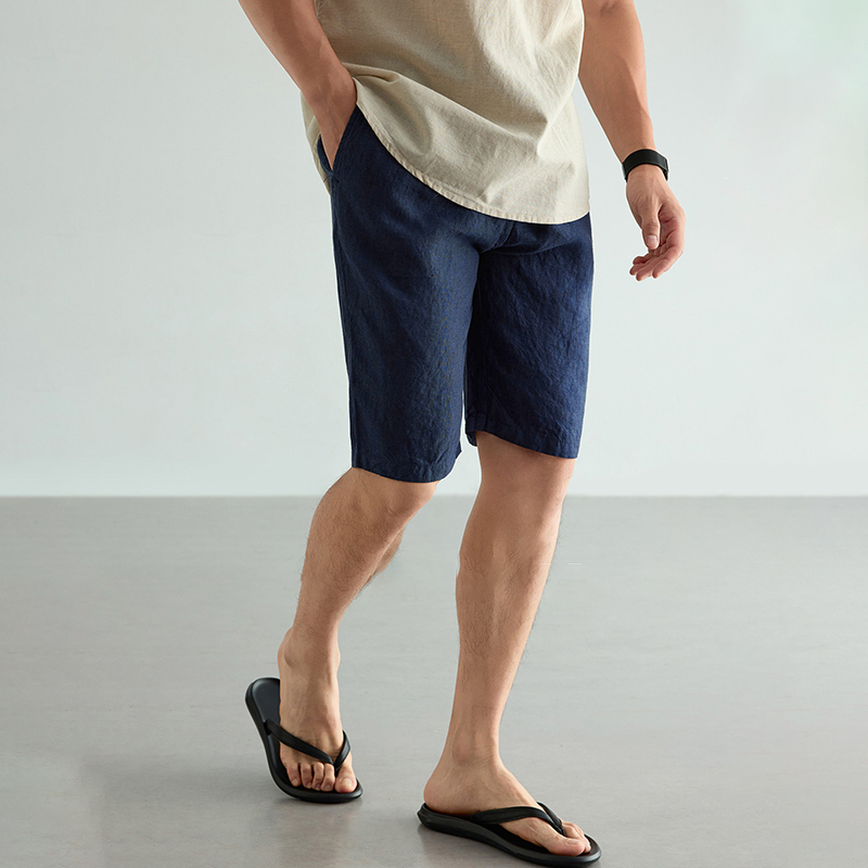 Men's Linen Cotton Shorts Summ - Short Linen Drawstring review and price