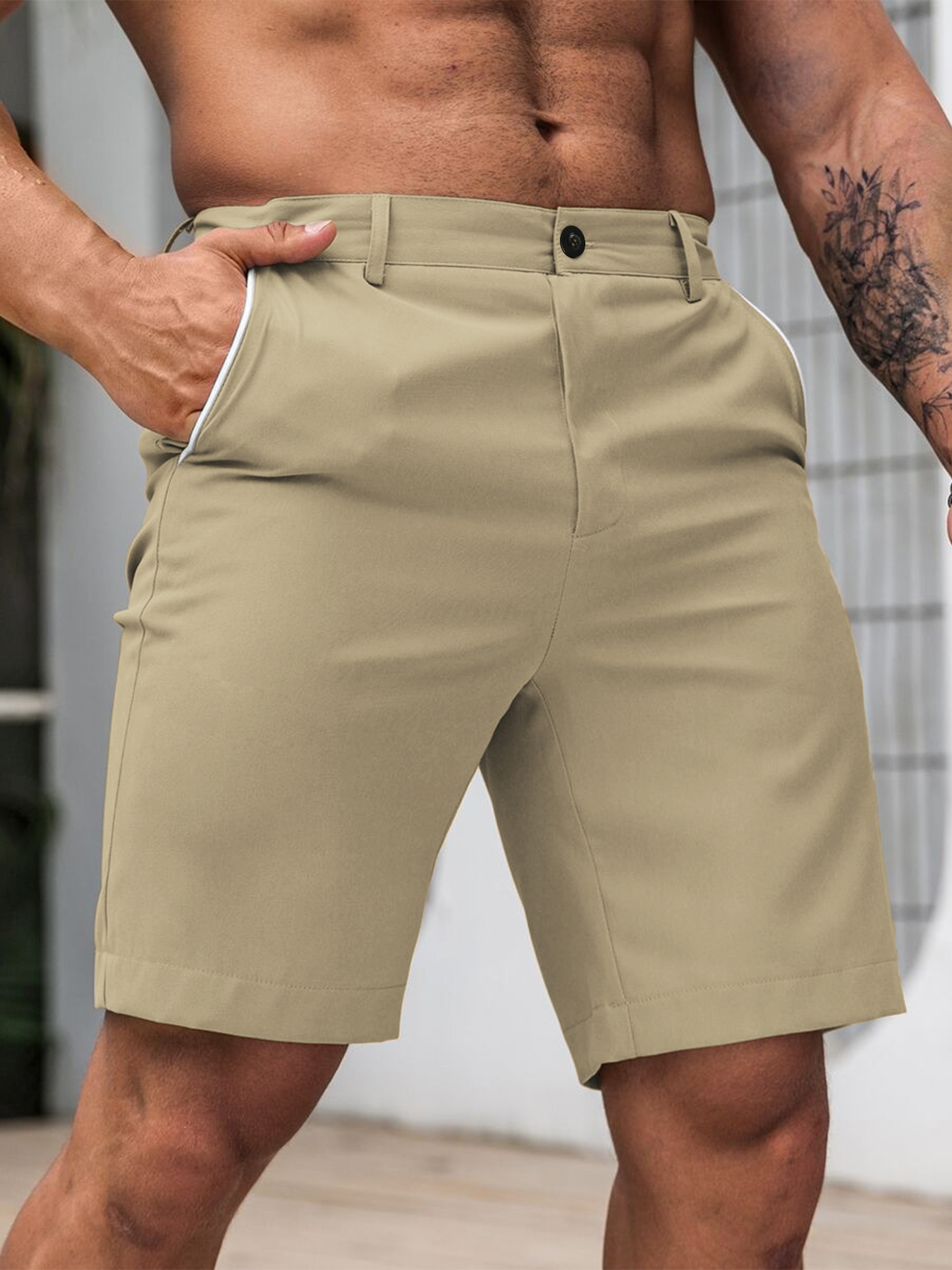 Men Fashion Slim Fit Chino Sho - Shorts Chino Slim review and price