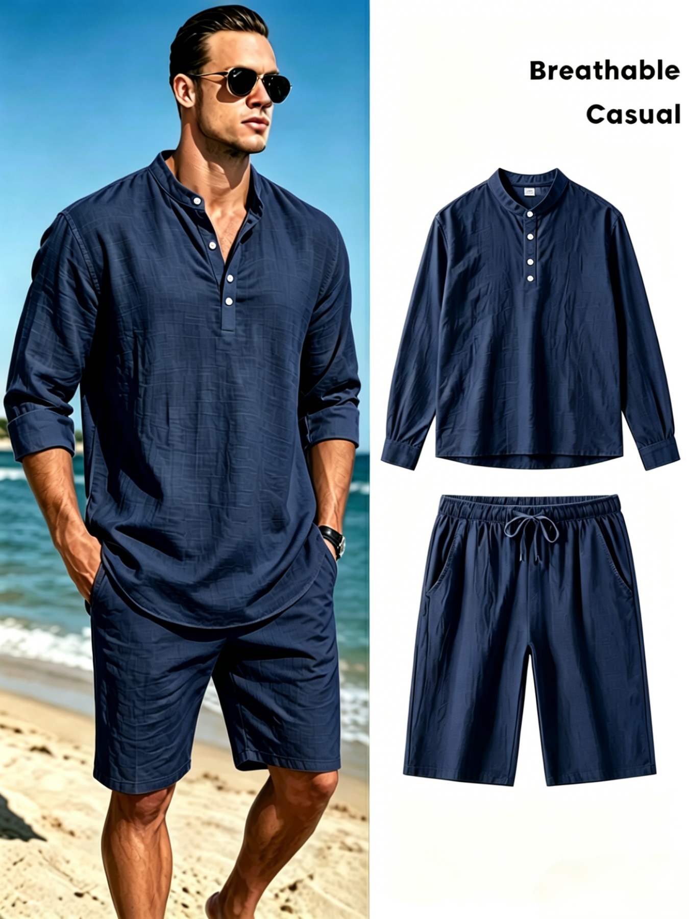 mens cotton linen henley shirt - Linen Shirt Breathable review and price