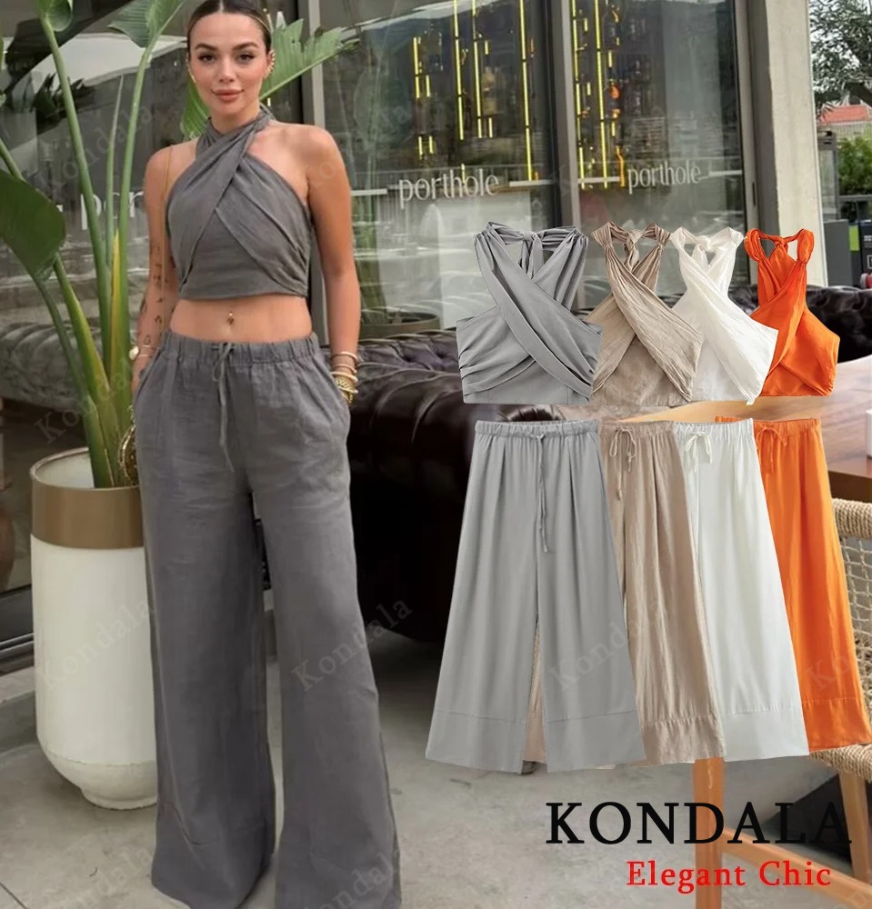 KONDALA Sexy Casual Crossover  - Short Linen Drawstring review and price