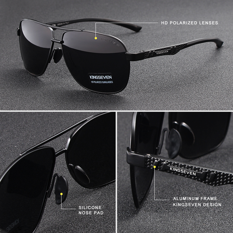 KINGSEVEN Brand Men Sunglasses - Sunglasses Aviator Polarized review and price