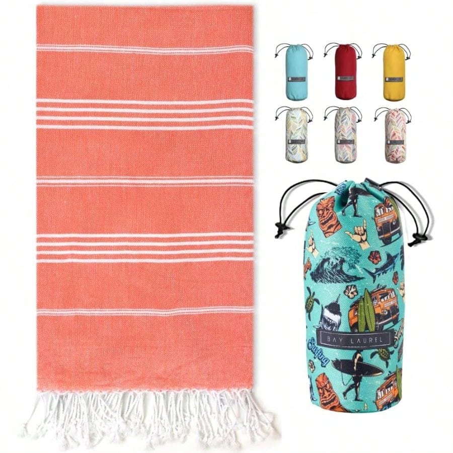 Turkish Beach Towel With Trave - Beach Towel Large review and price