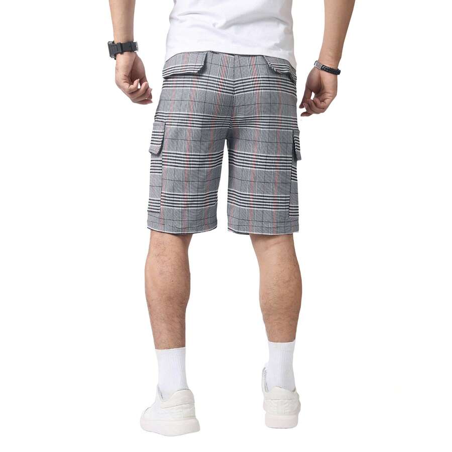 Mens Slim Fit Stretch Plaid Dr - Shorts Chino Slim review and price