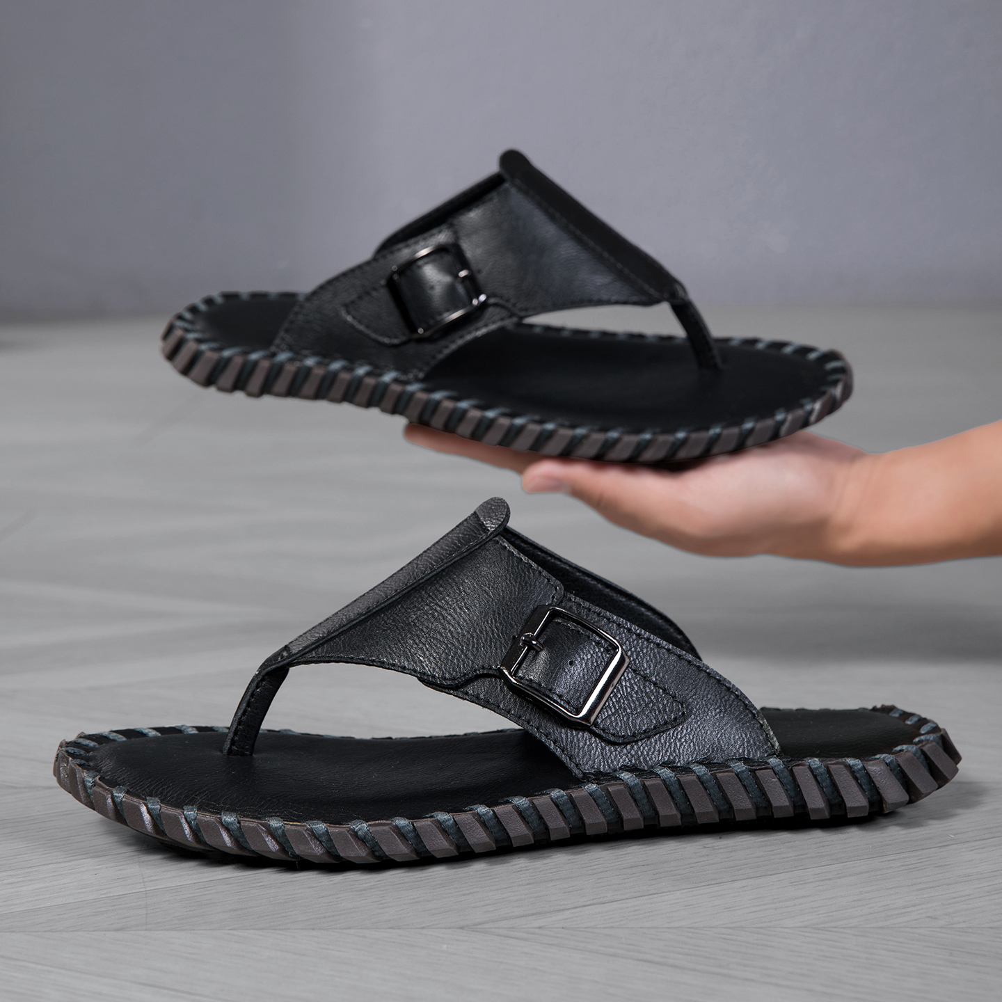 2026 Summer New Men's Plus Siz - Flip Flop Leather Men review and price