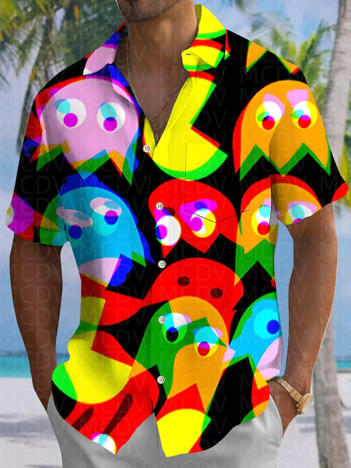 Insects Pattern Men's Hawaiian - Shirt Camp Collar review and price