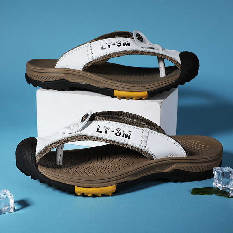 New Men's Genuine Leather Flip - Flip Flop Leather Men review and price
