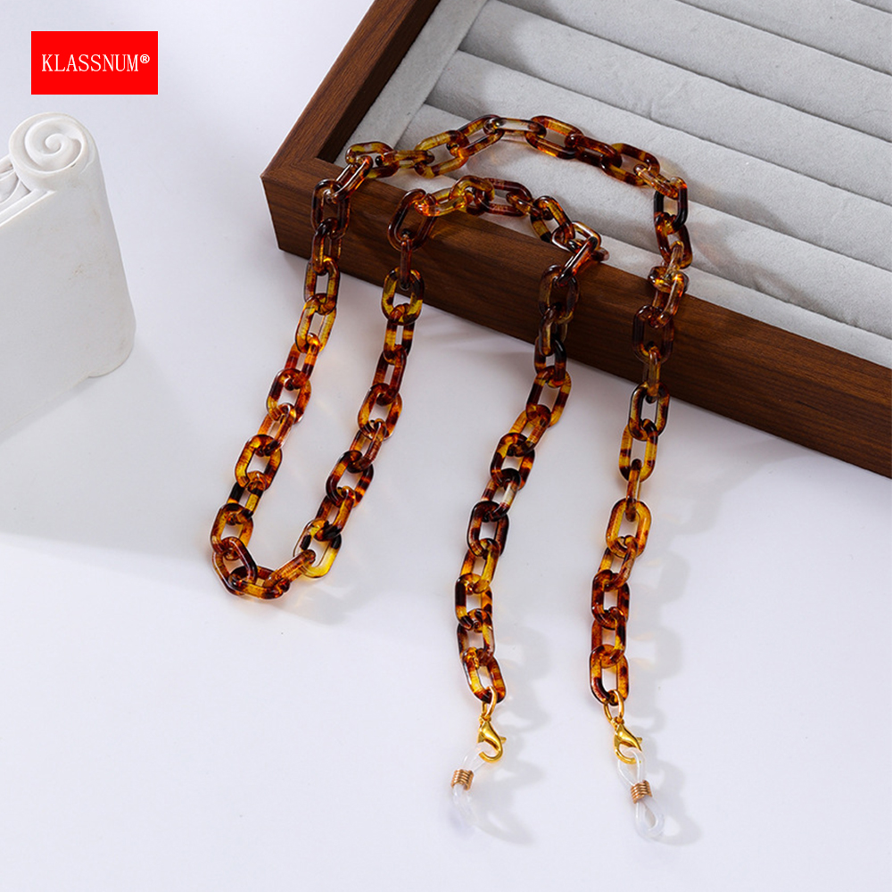 KLASSNUM Multicolor Brown Acry - Sunglass Retainer Cord review and price