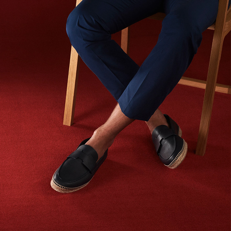 Piegitar Black Genuine Leather - Espadrille Slip On review and price