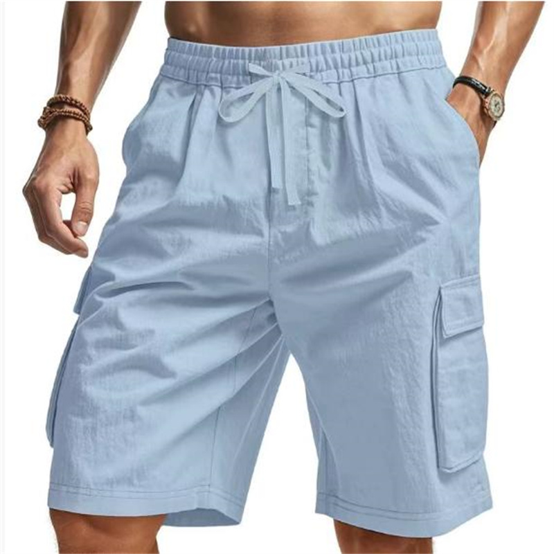 New Multi-Pocket sweatpants Me - Short Linen Drawstring review and price