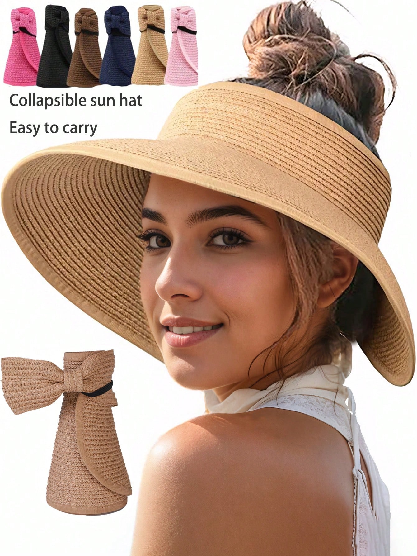 Sun Visor Hats For Women Wide  - Packable Hat Nylon review and price