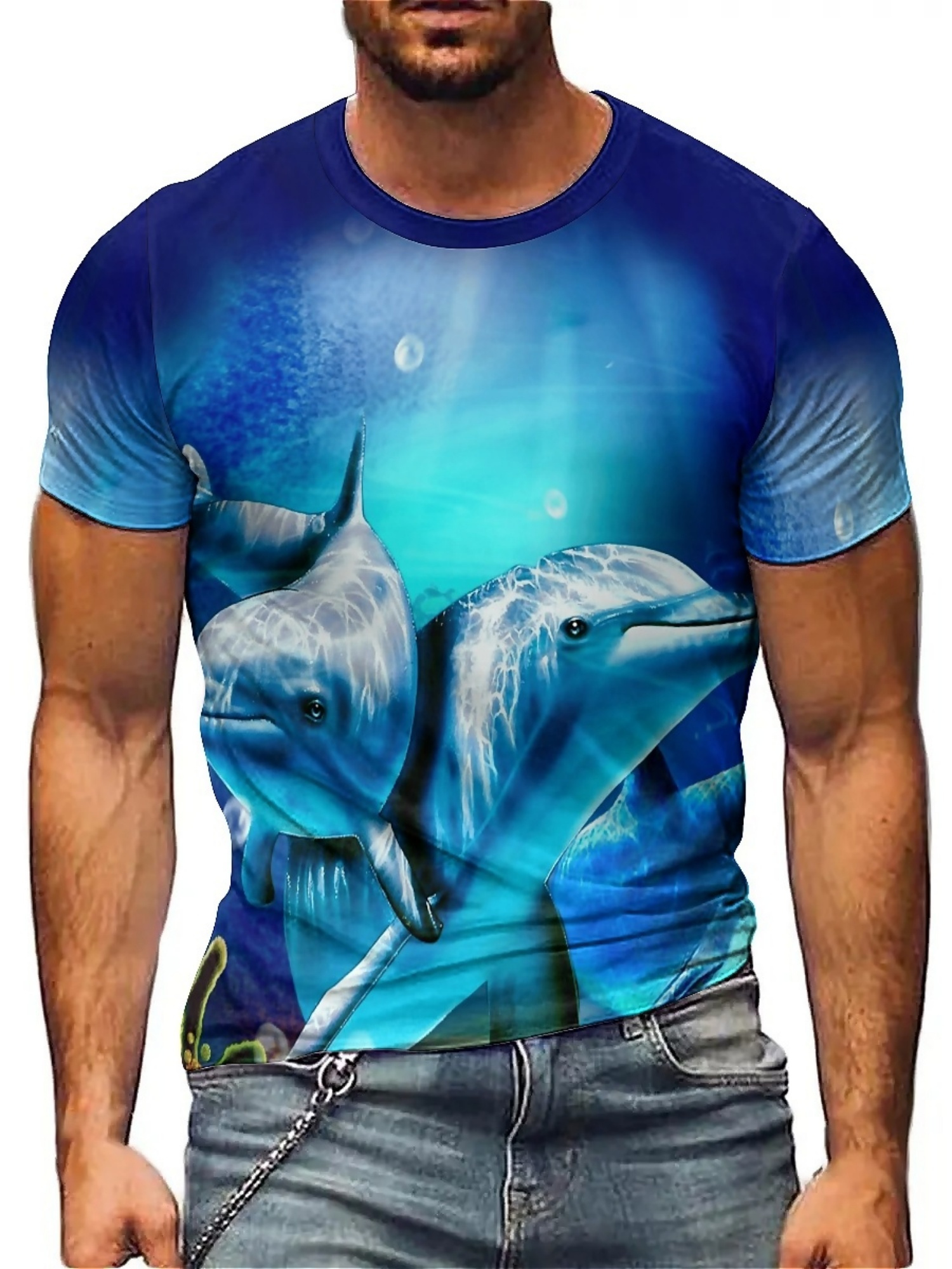 Men'S Ocean Animal Dolphin Pri - Tee Graphic Print review and price