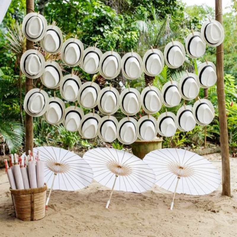 6-36PCS Short Brim Sun Panama  - Bucket Hat Straw review and price