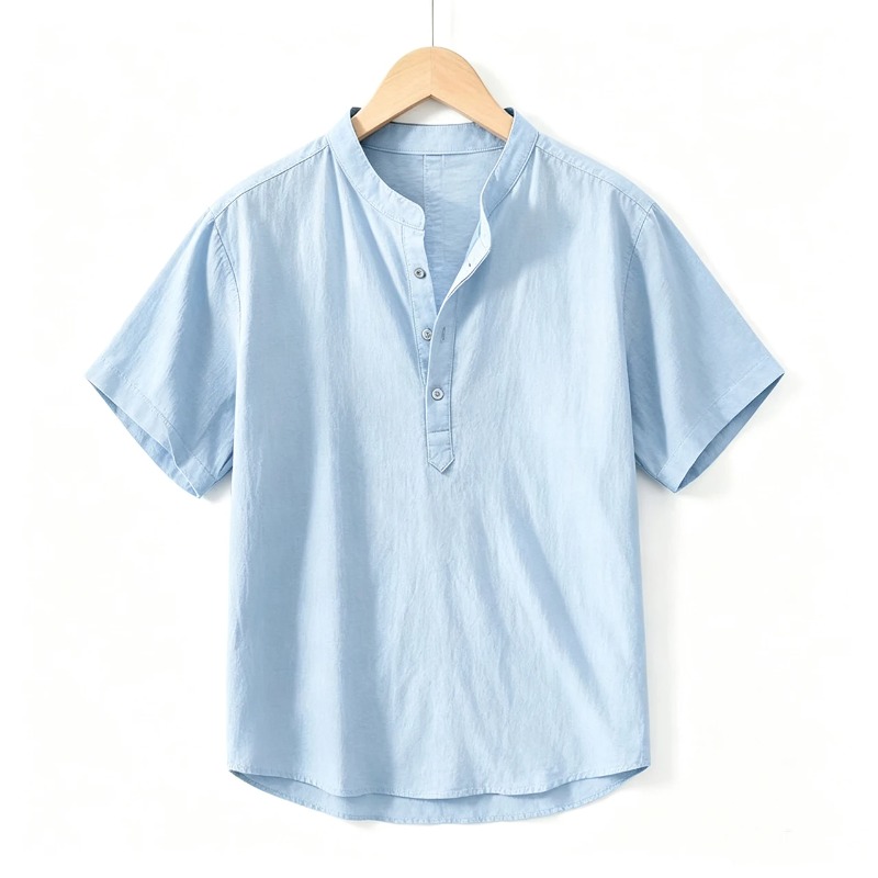 Men Cotton Linen Short-Sleeve  - Linen Shirt Breathable review and price