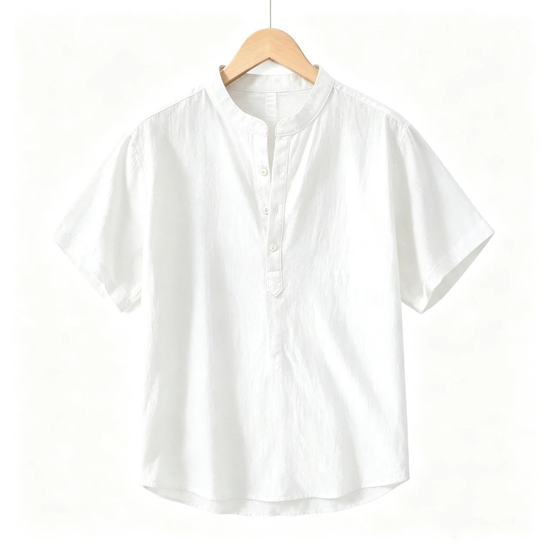 Men Cotton Linen Short-Sleeve  - Linen Shirt Breathable review and price
