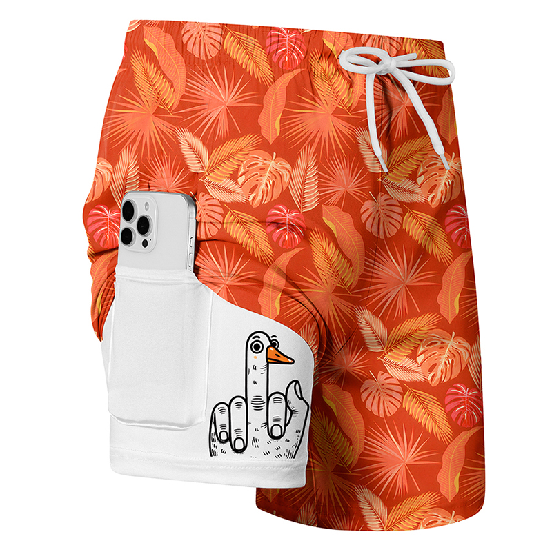 Men's Prank Duck Print Board S - Swim Trunk Quick Dry review and price
