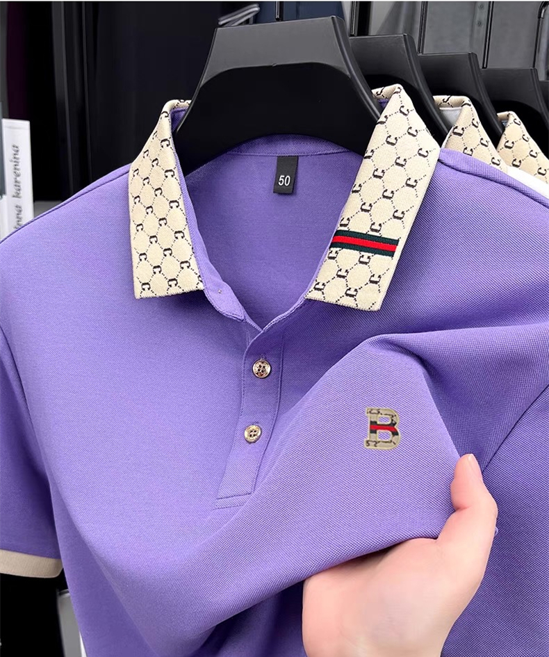 Luxury brand B letter embossed - Polo Shirt Pique review and price
