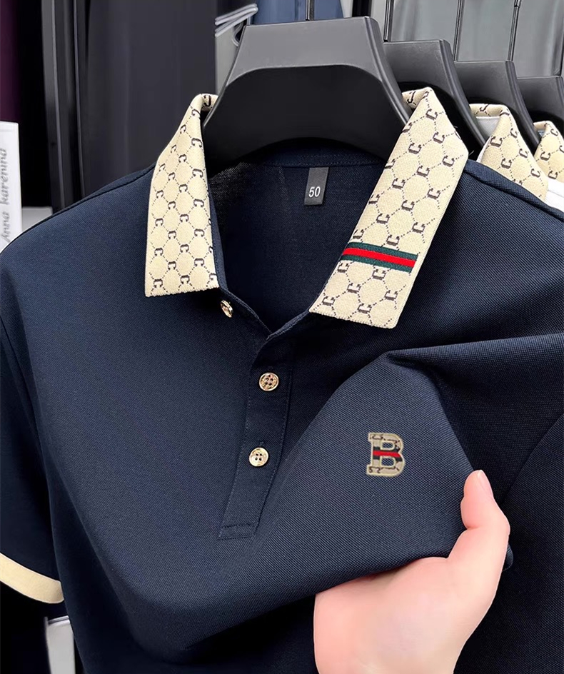 Luxury brand B letter embossed - Polo Shirt Pique review and price