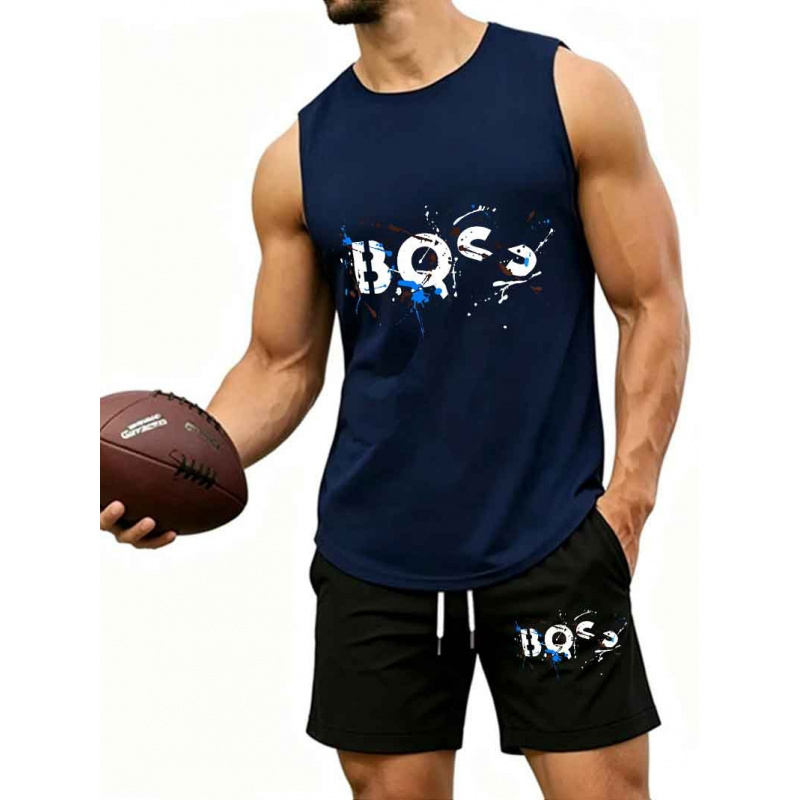 Men's  Graffiti Letter Print 2 - Tank Top Muscle review and price