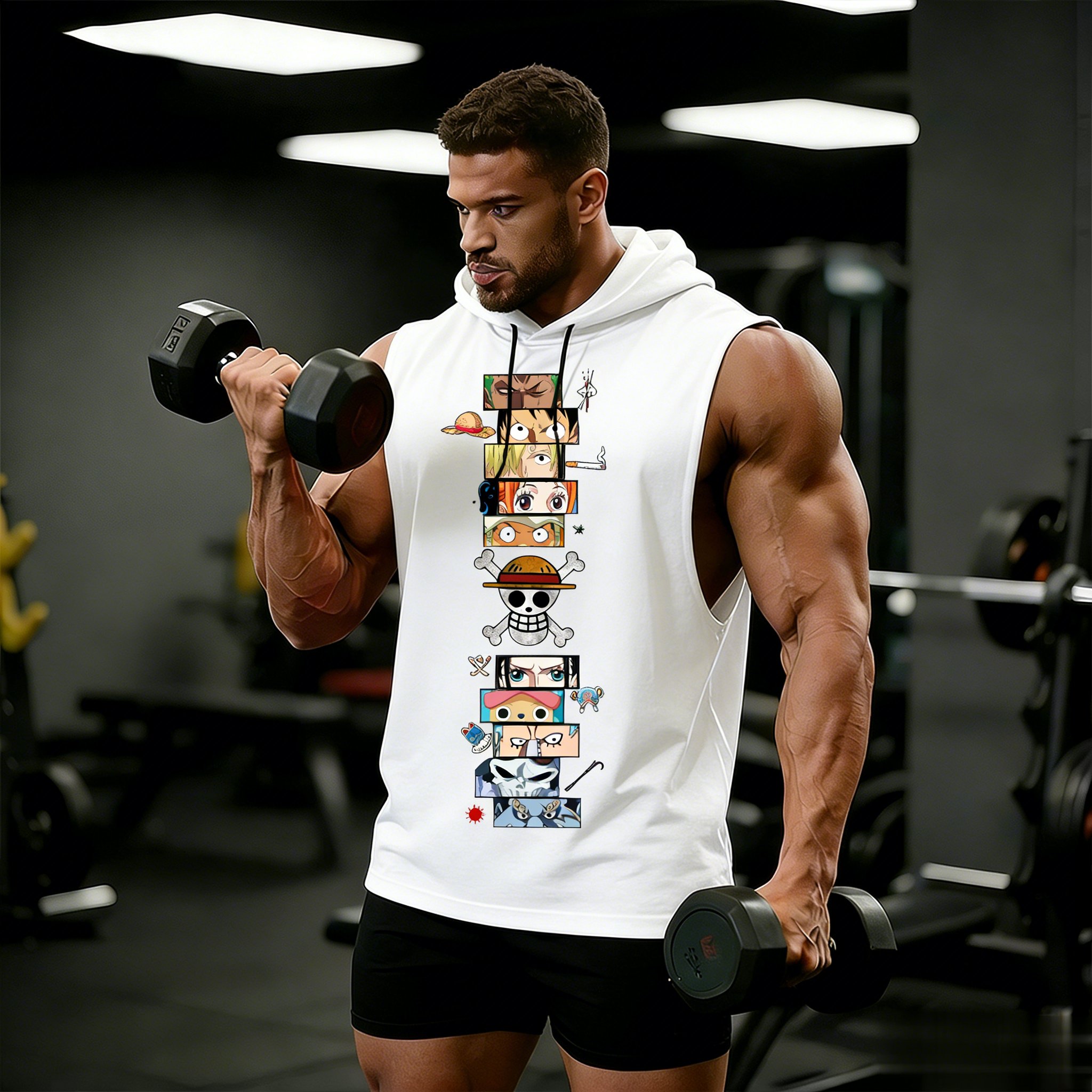 One Piece Anime Hoodie Sleevel - Tank Top Muscle review and price