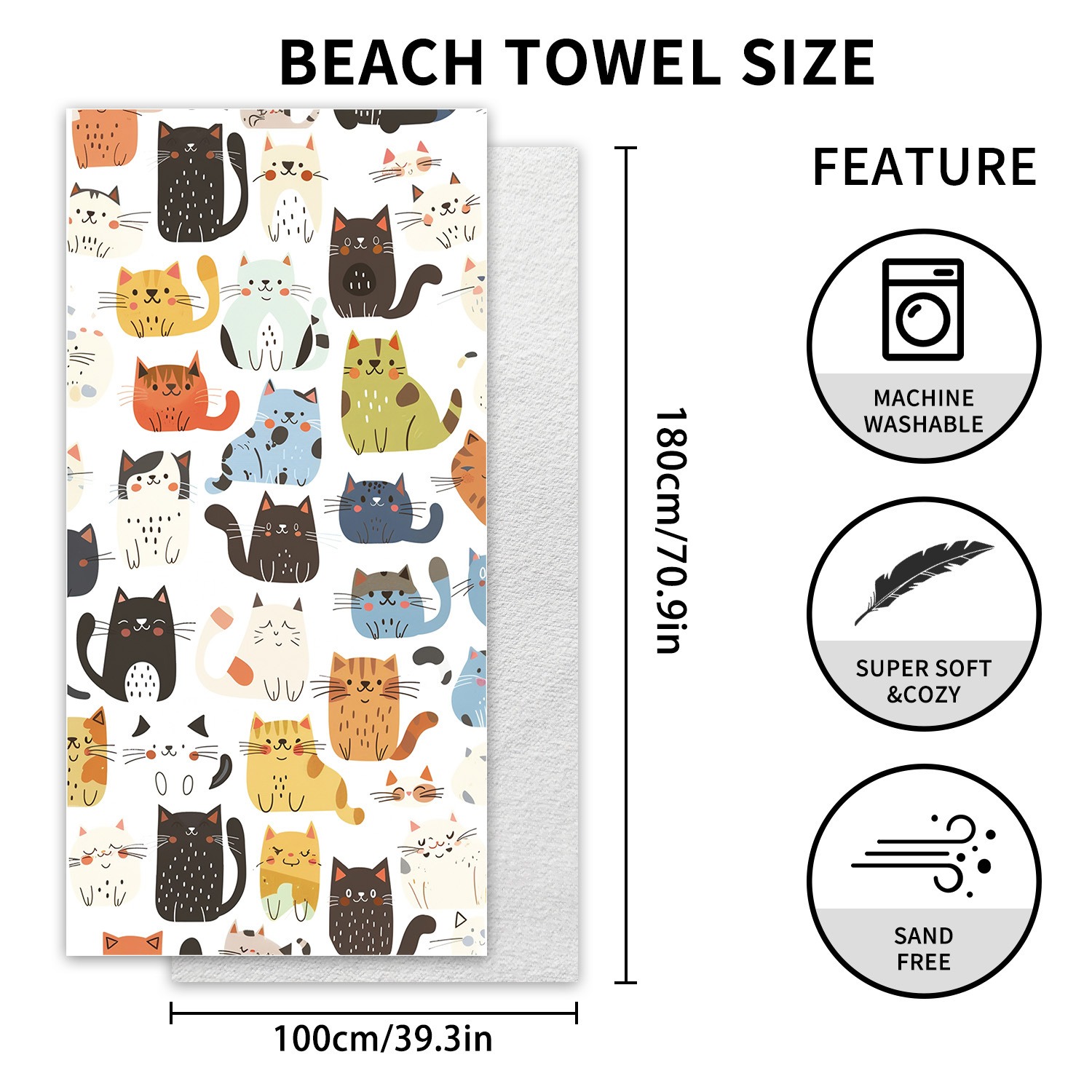 1PC Large Size Beach Blanket M - Beach Towel Large review and price