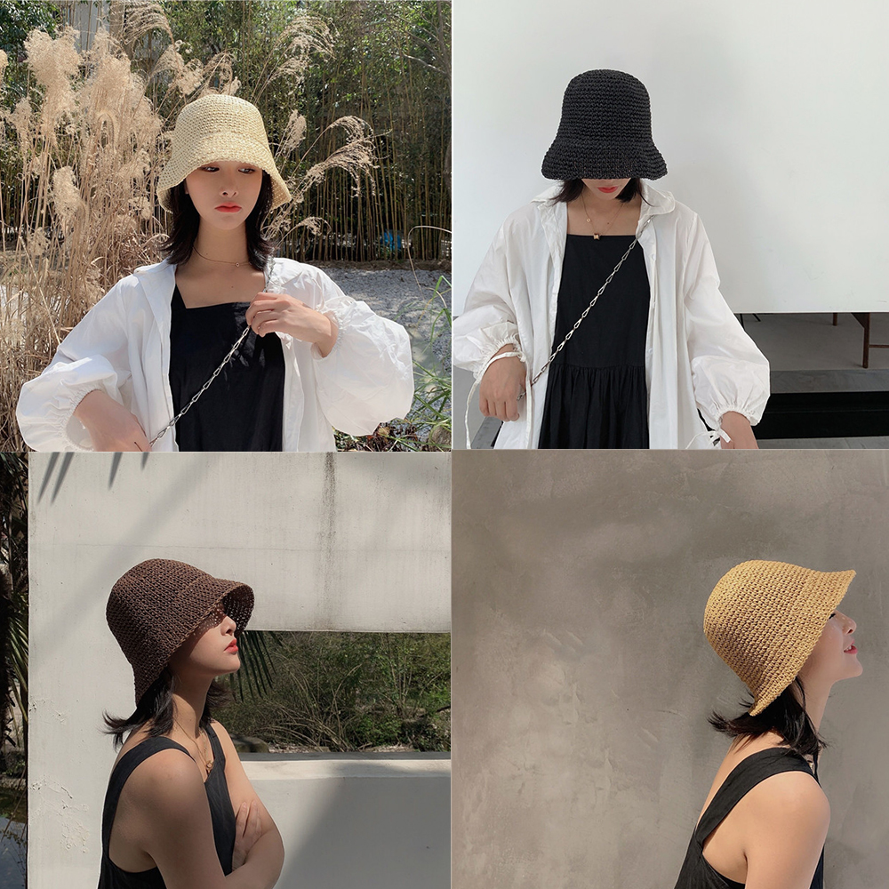Hot Women's Fashion Summer Cap - Bucket Hat Straw review and price