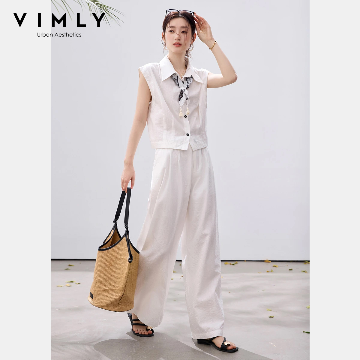 VIMLY Women's Casual Office Tw - Shirt Camp Collar review and price