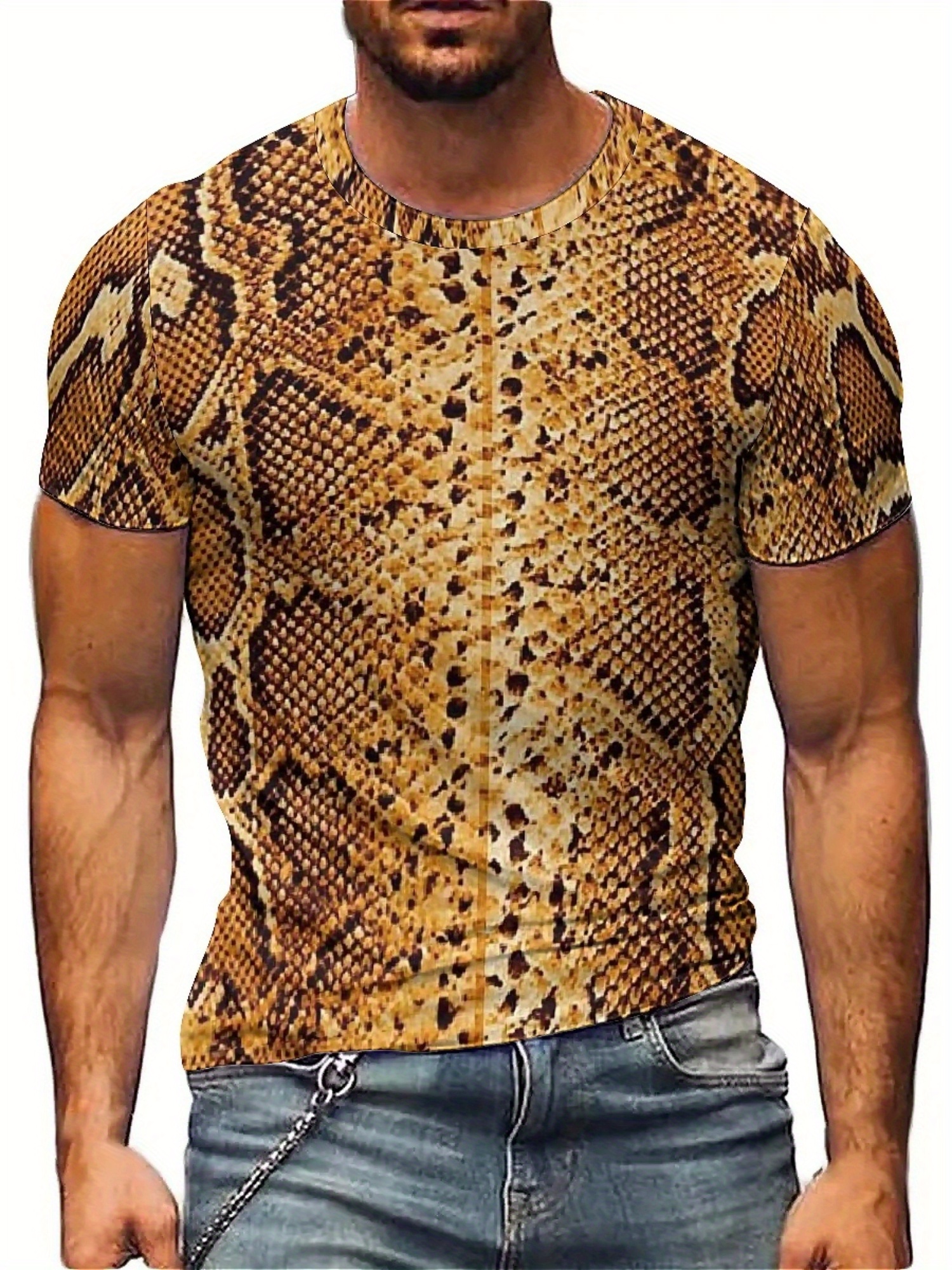 Men'S 3D Print Snake Graphic T - Tee Graphic Print review and price