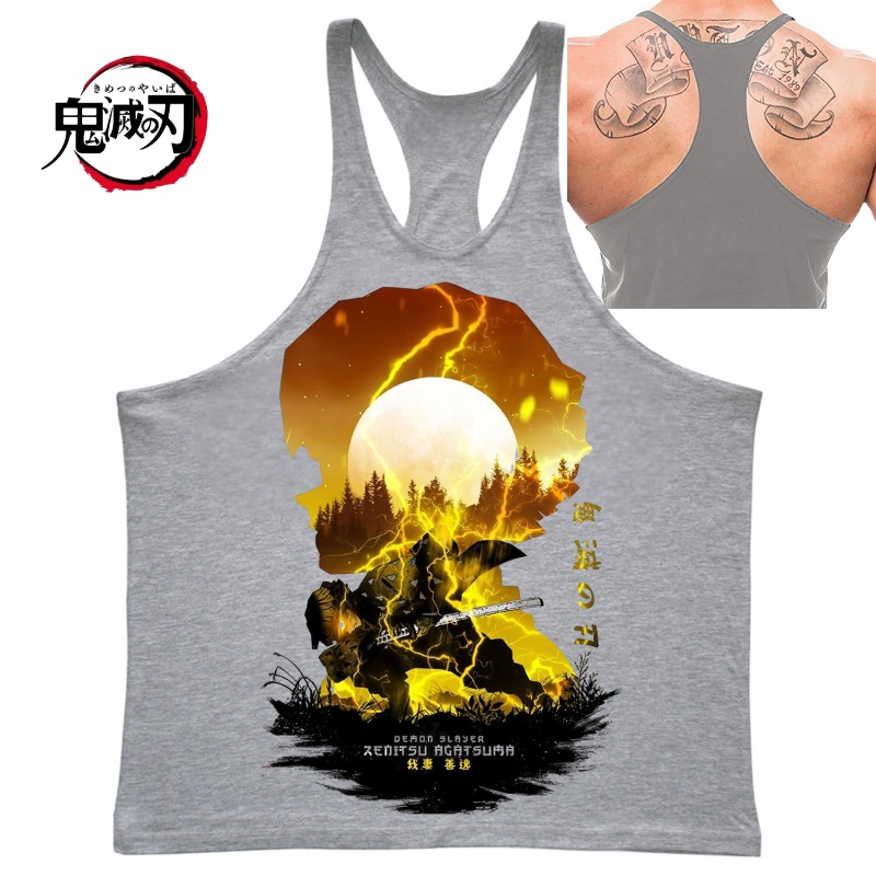 (Demon Slayer) GYM Mens Tank T - Tank Top Muscle review and price