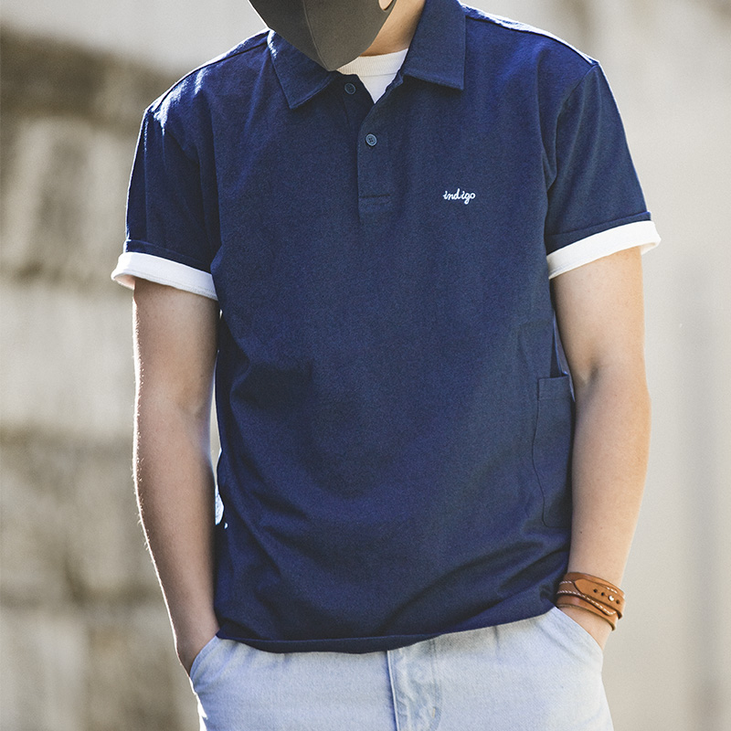 Maden Japanese Vintage Indigo  - Polo Shirt Pique review and price
